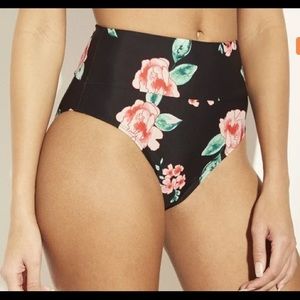 Target Xhilaration High Waist Floral Bikini Bottom